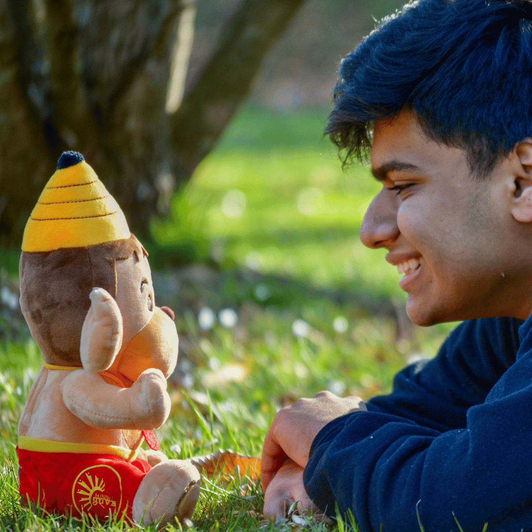 Baby Hanuman Plush personalized Hindu YUVA logo