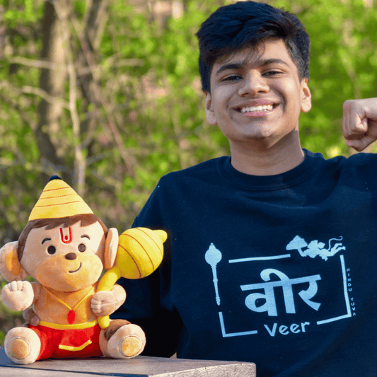 Baby Hanuman Plush personalized Hindu YUVA logo